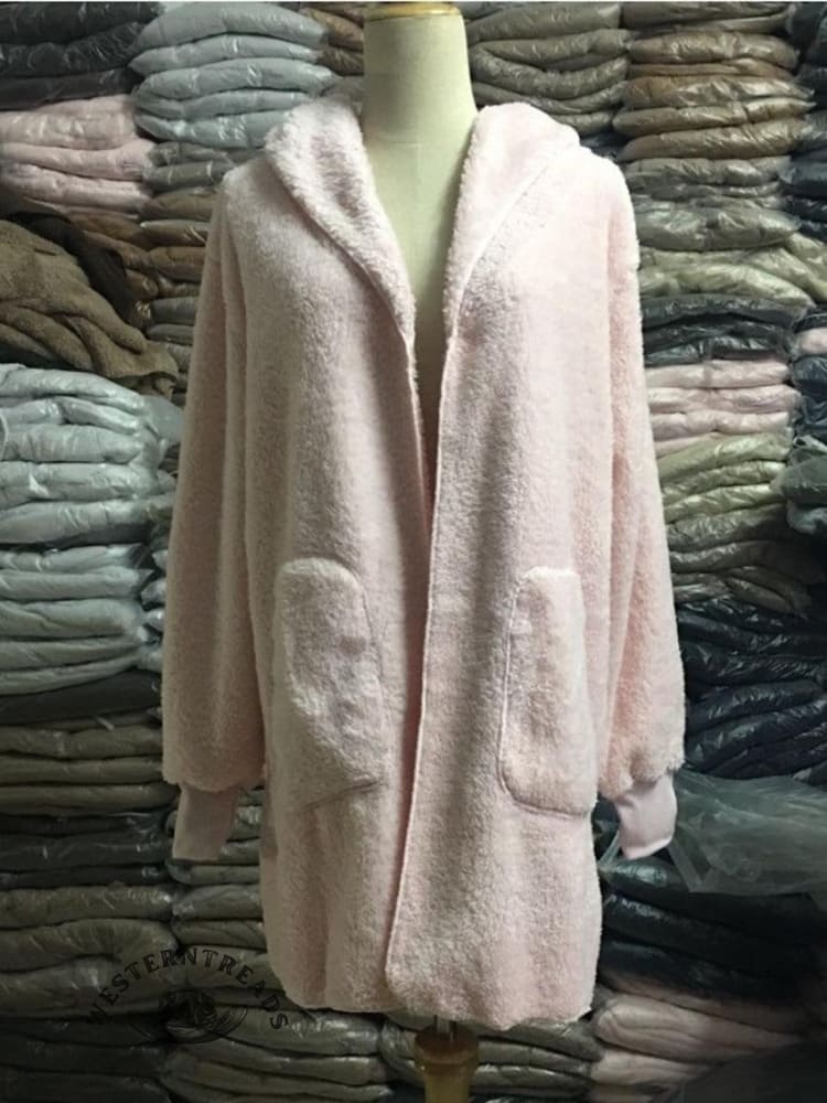 Autumn and Winter Solid Color Warm Top Medium Long Coat - Image 15