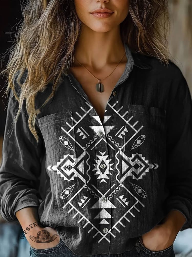 Aztec Print T-shirt - Image 4