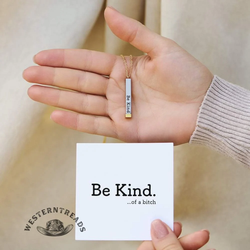 Be Kind...Of A Bi♥︎ch-Hidden Message Necklace - Image 2