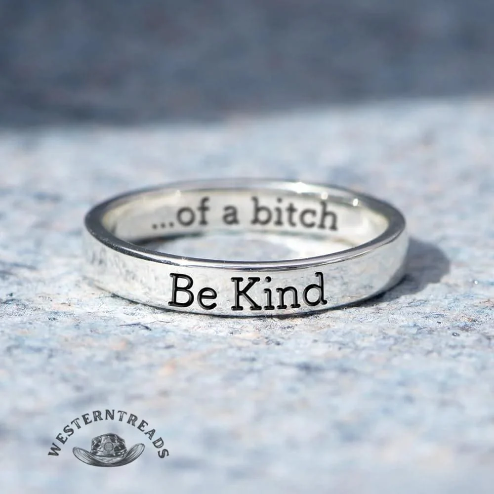Be Kind...Of A Bi♥︎ch s925 sterling silver Ring - Image 6