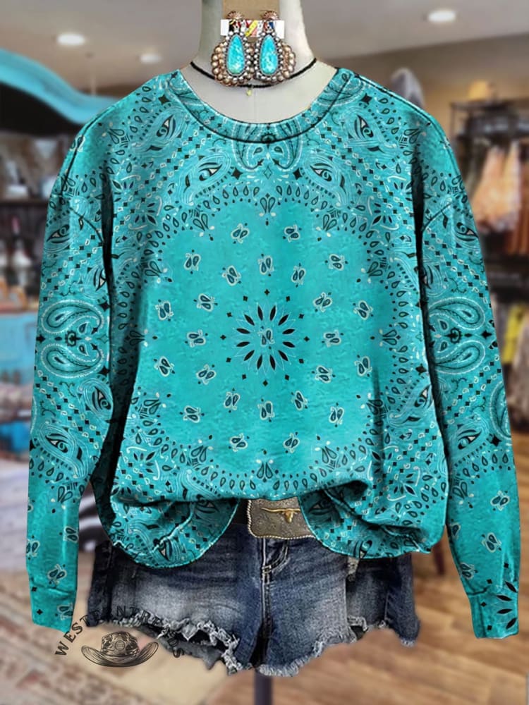 Bohemian Mandala Print T-Shirt - Image 3