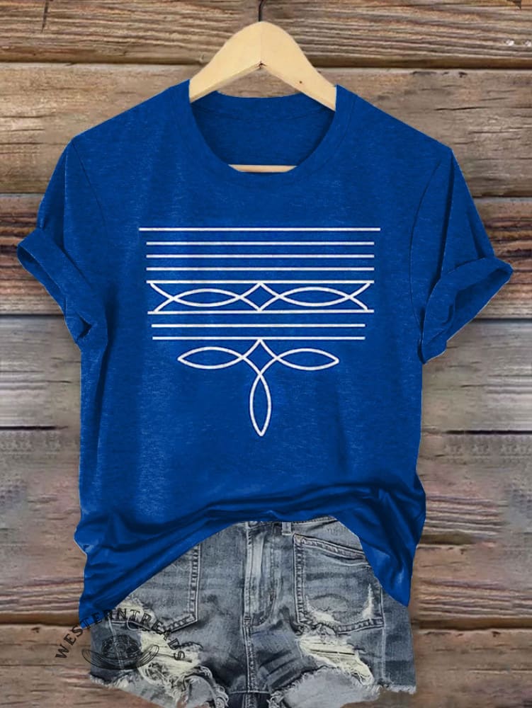 Boot Stitch Print T-shirt - Image 5