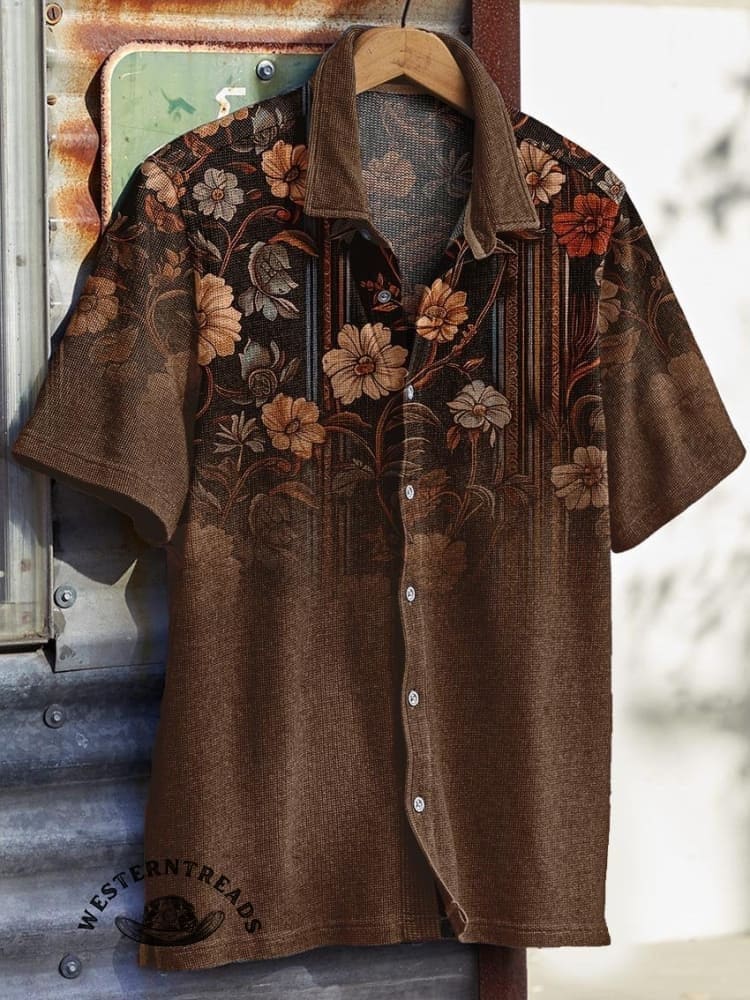 Brown Flower Casual Sweatshirt - Image 4
