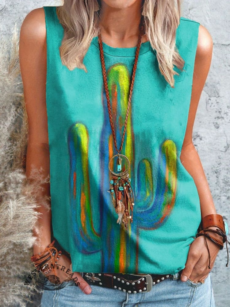Cactus Art Print T-shirt - Image 6