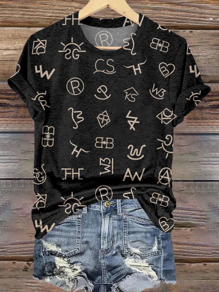 Cattle Brands Print T-shirt - Image 3