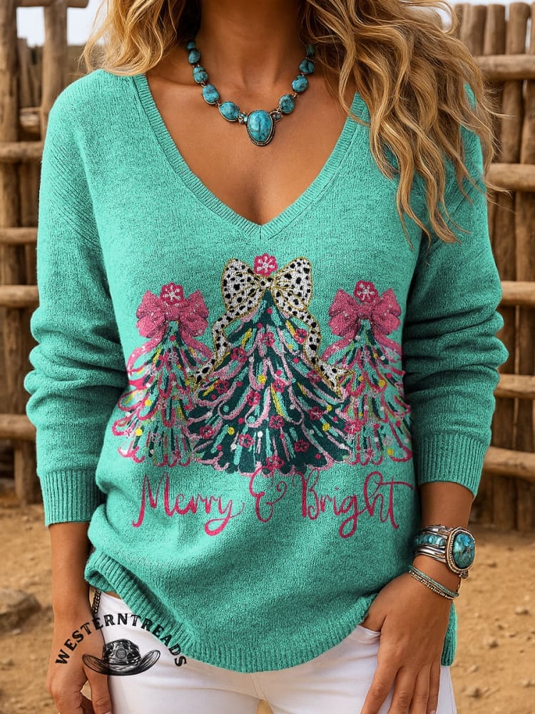 Christmas Art Prints Casual Cotton Sweatshirt - Image 4