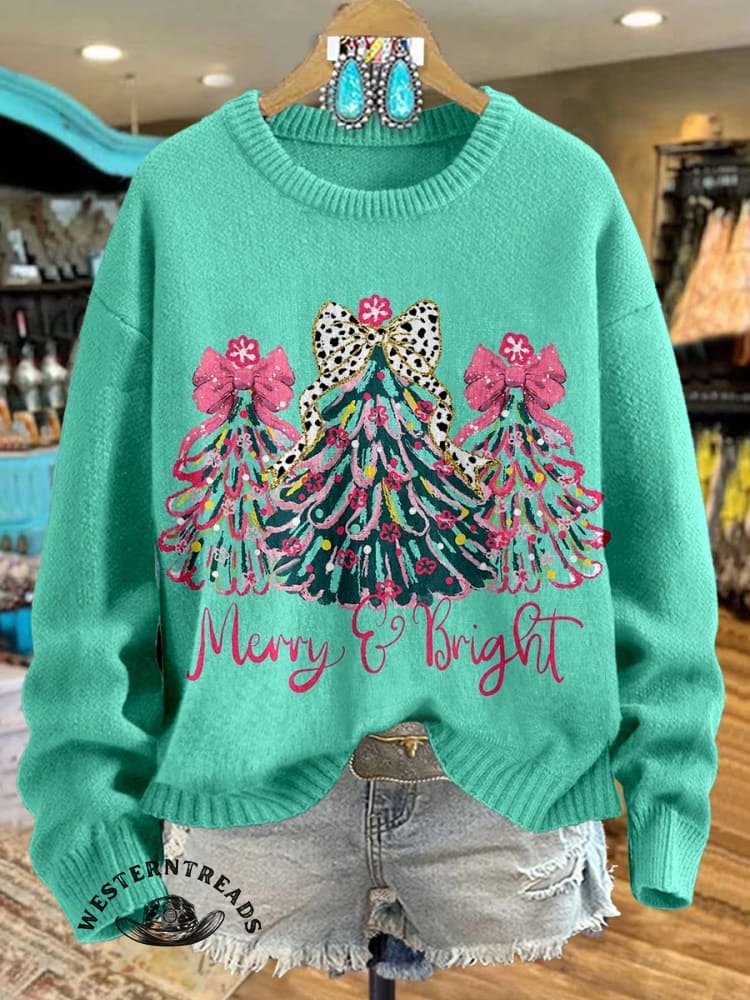 Christmas Art Prints Casual Cotton Sweatshirt - Image 6