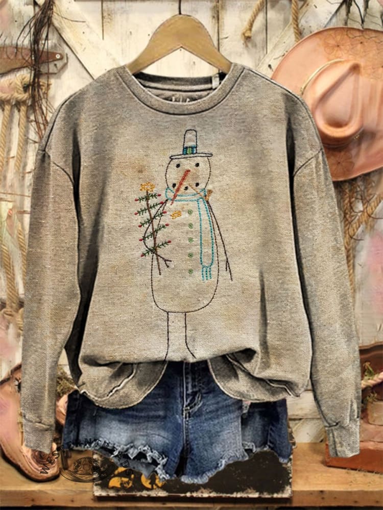 Christmas Print Casual Sweatshirt