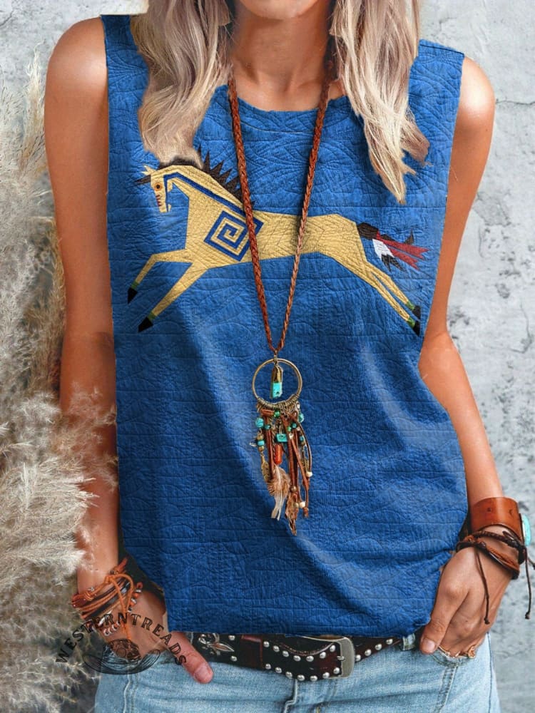Classic Horse Art Print Casual T-Shirt - Image 4
