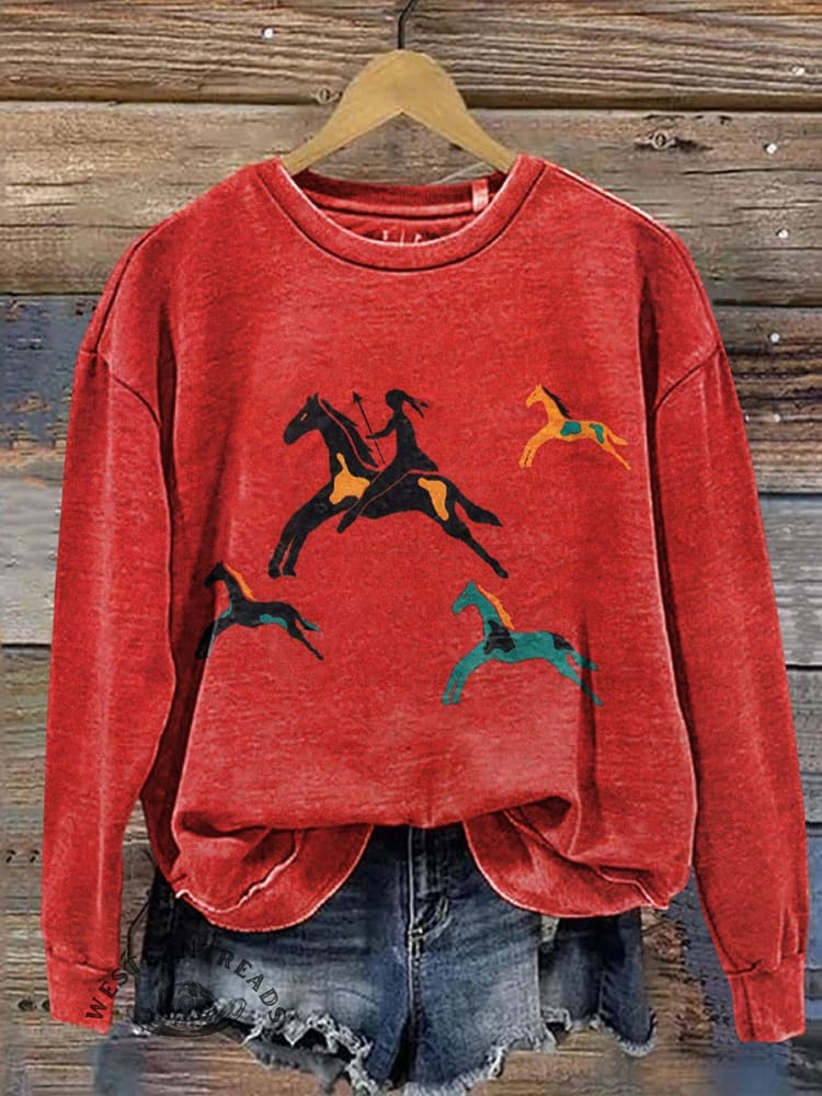 🔥Hot Sale🔥Classic Horse Art Print Casual T-Shirt - Image 3