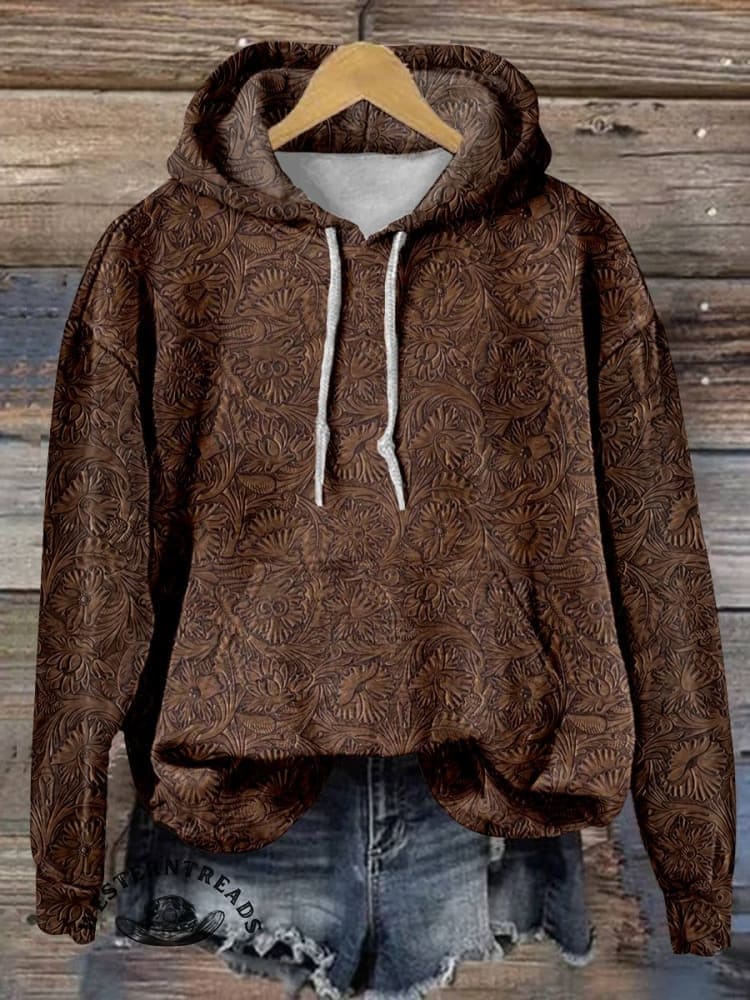 š„Limited Time Discountš„Classic West Print Leather Texture Patterns T-shirt - Image 3