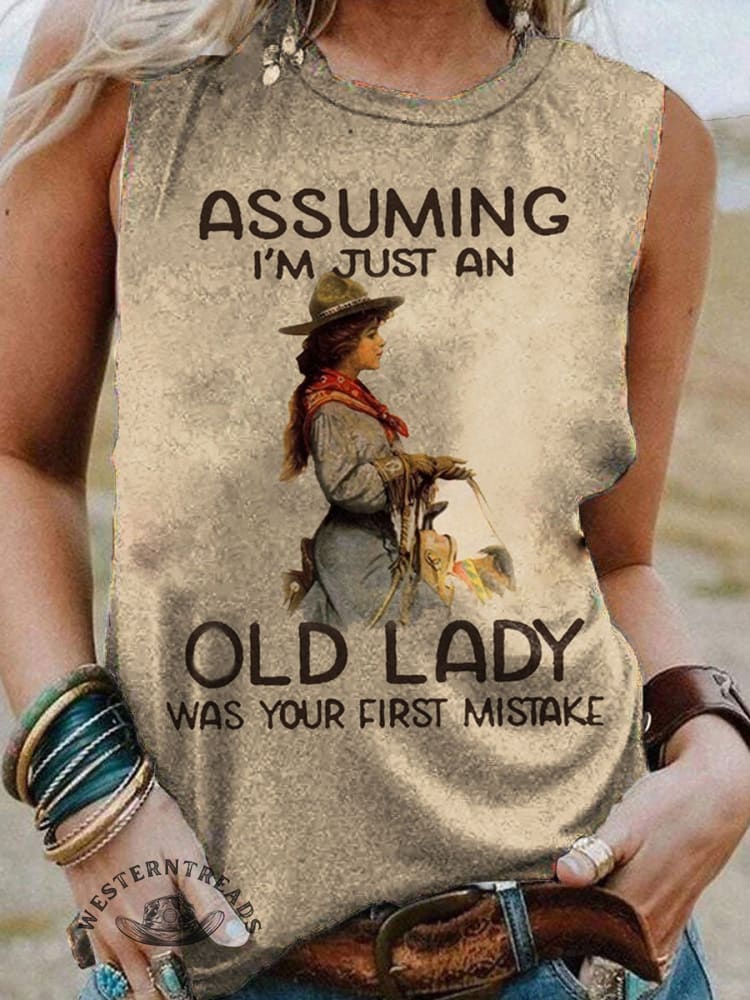 Cowgirl Print Casual Short Sleeve Top - Image 4
