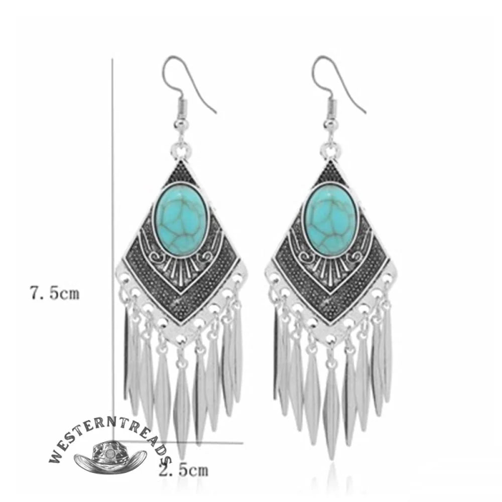 Vintage Turquoise Earrings - Image 2