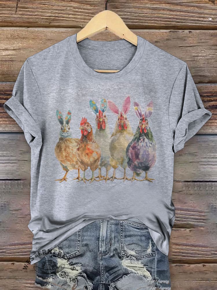 Easter Art Print Casual T-shirt