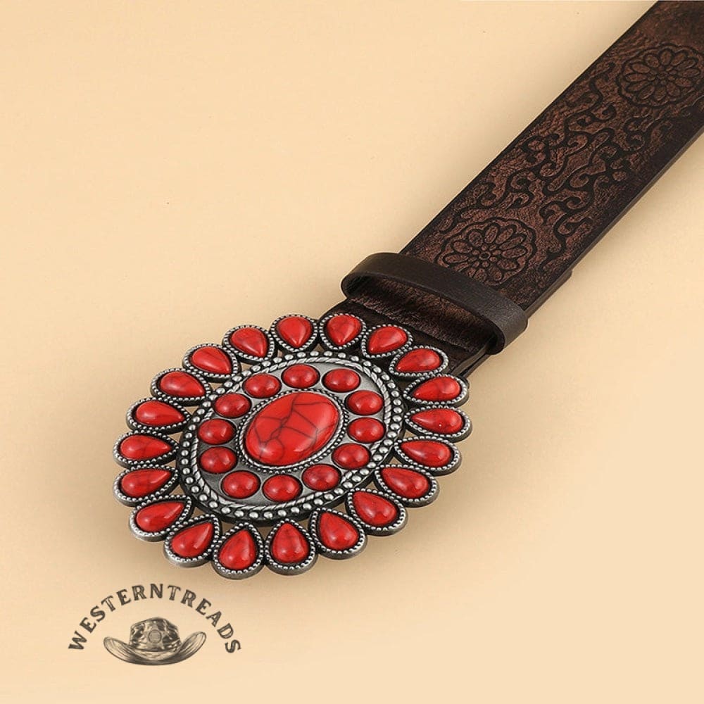 Ethnic Red Turquoise Belt - Image 2