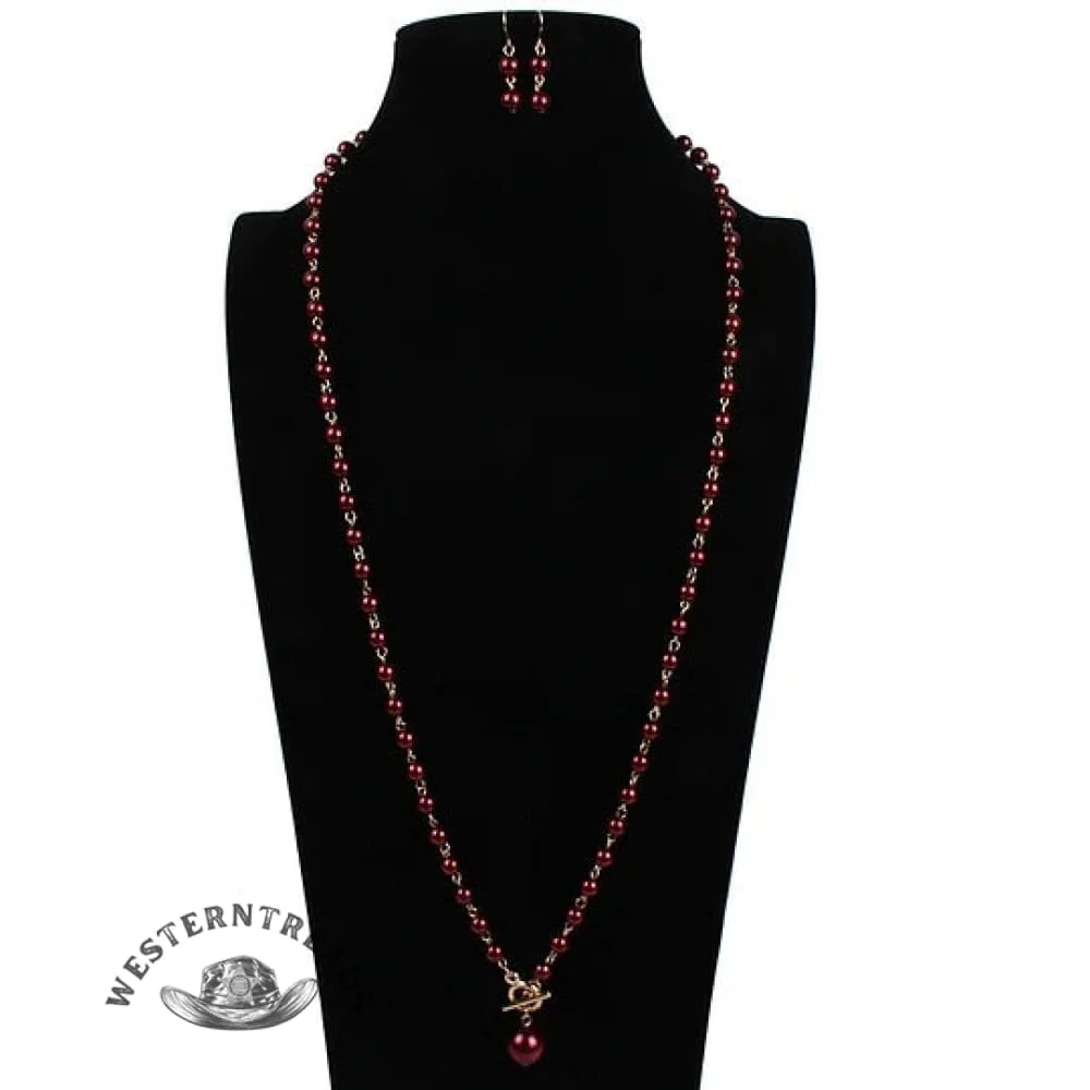 Elegant Pearl Necklace Earring Set - Image 8