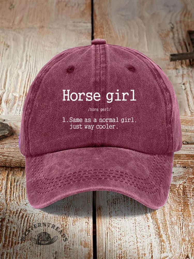 Horse Girl Printed Unisex Hat - Image 10