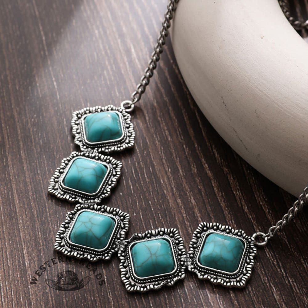 Ethnic Turquoise Necklace - Image 2
