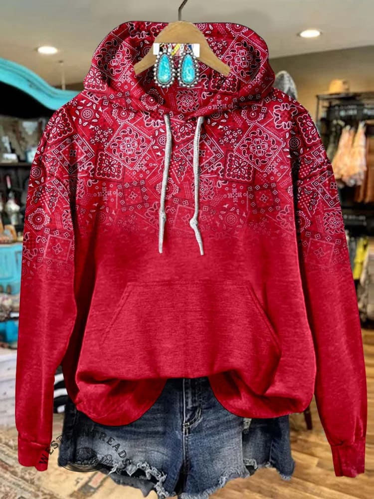 🔥Hot Sale🔥Paisley Casual Hoodie Sweatshirt