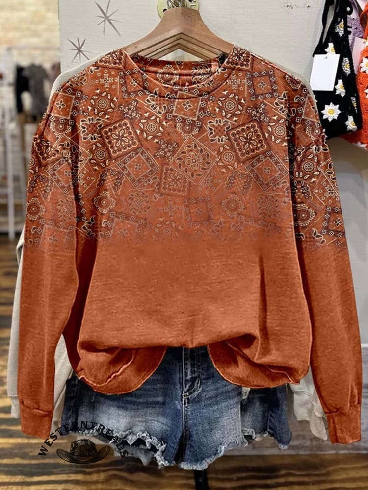 🔥Hot Sale🔥Paisley Casual Hoodie Sweatshirt - Image 9