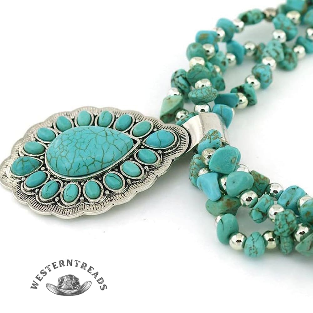 Boho Vintage Turquoise Necklace - Image 3
