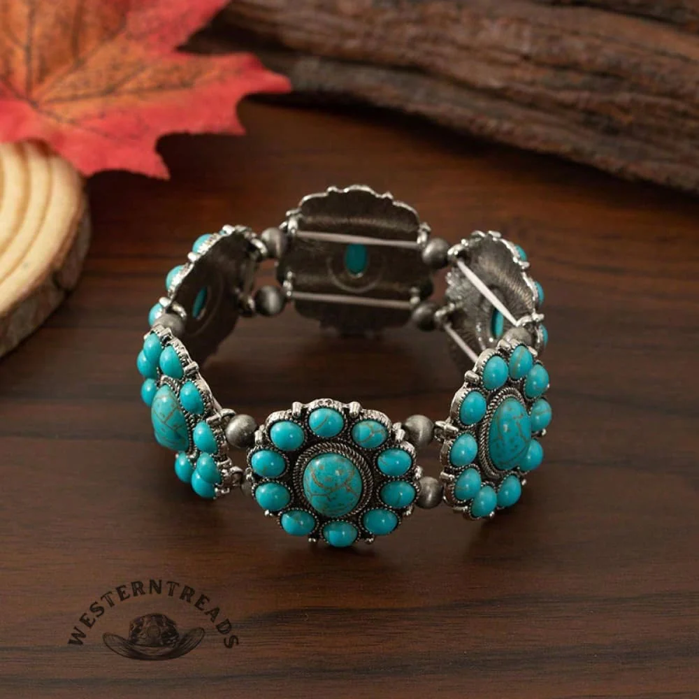 Vintage Ethnic Turquoise Bracelet - Image 3