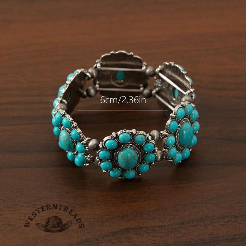 Vintage Ethnic Turquoise Bracelet - Image 4