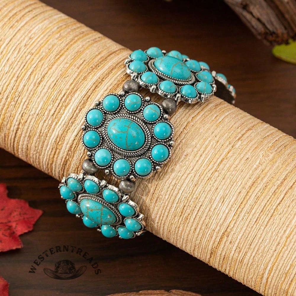 Vintage Ethnic Turquoise Bracelet - Image 5
