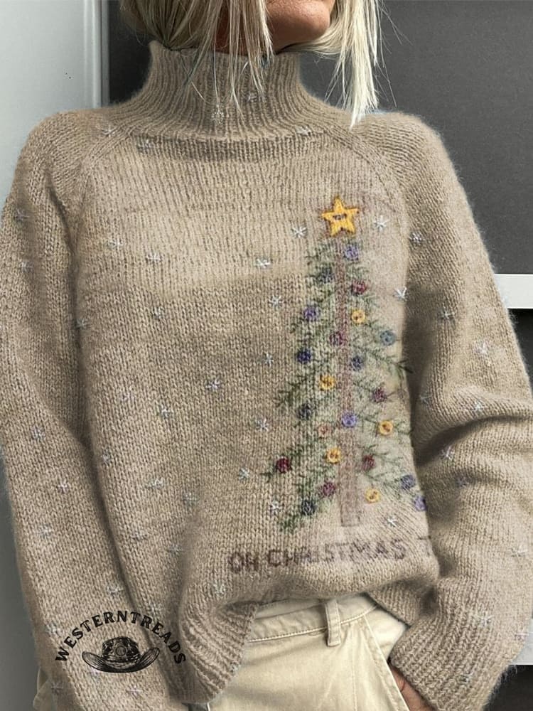Retro Christmas Tree Casual Sweatshirt - Image 6