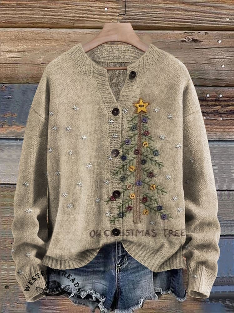 Retro Christmas Tree Casual Sweatshirt - Image 7