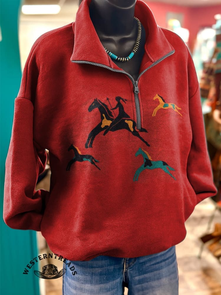 🔥Hot Sale🔥Classic Horse Art Print Casual T-Shirt - Image 13