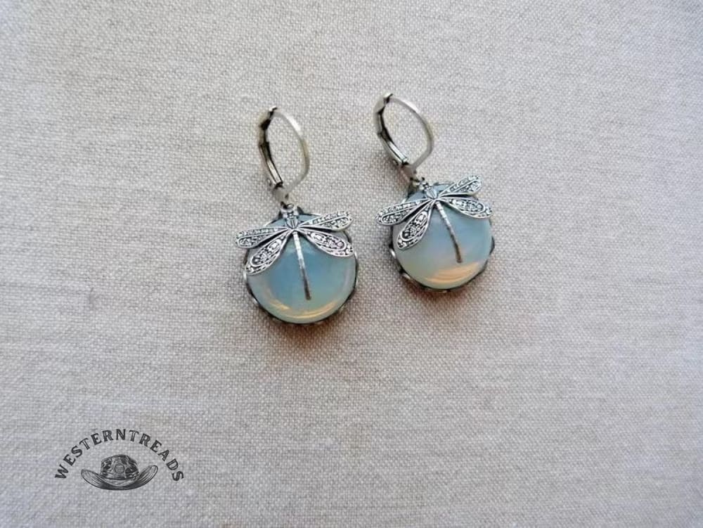 Spherical Dragonfly Earrings in Antique Gold - Image 9