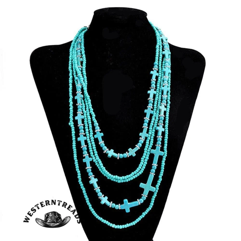 Very popular ✨Turquoise Flower Pendant Alloy Necklace - Image 4