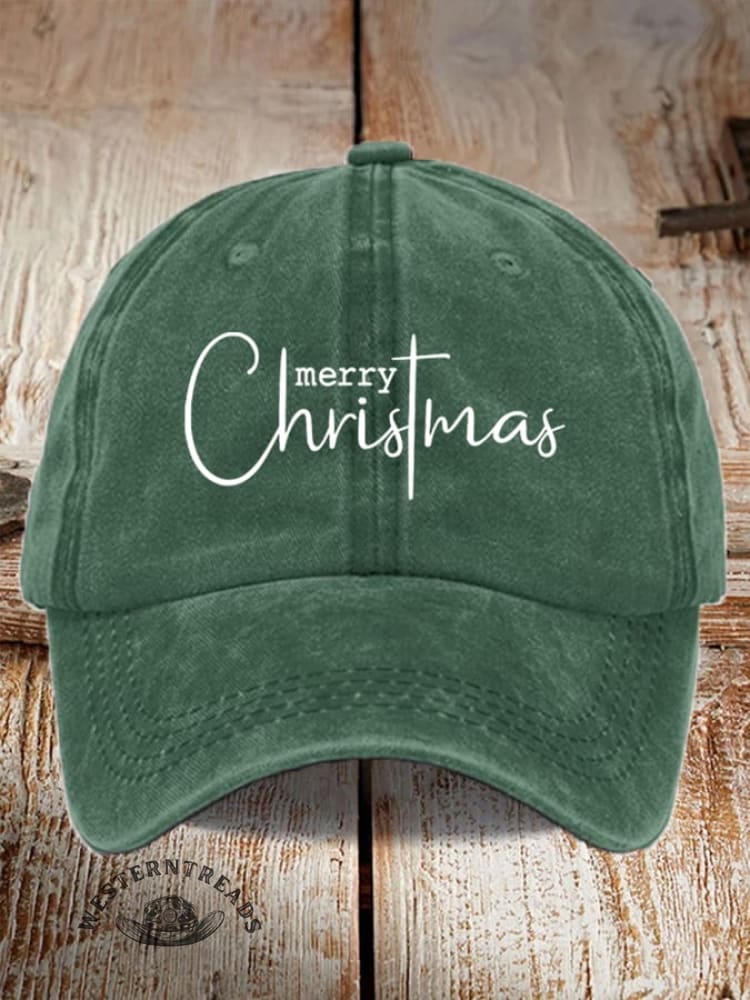 Unisex Merry Christmas Print Baseball Cap - Image 3