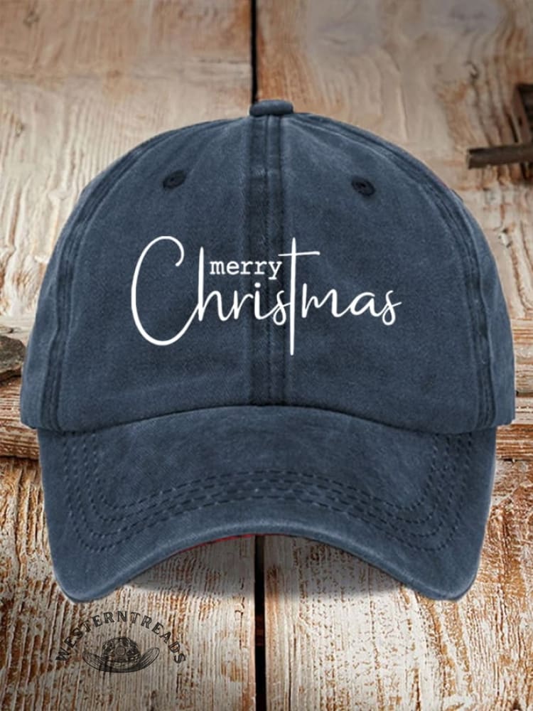 Unisex Merry Christmas Print Baseball Cap - Image 5
