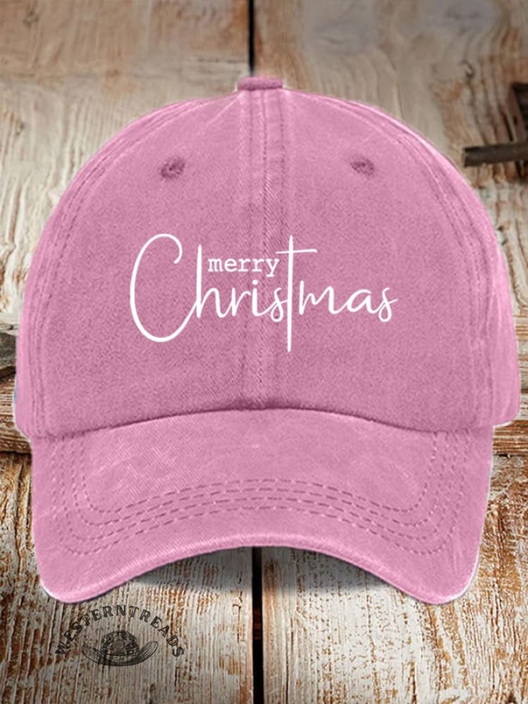 Unisex Merry Christmas Print Baseball Cap - Image 7