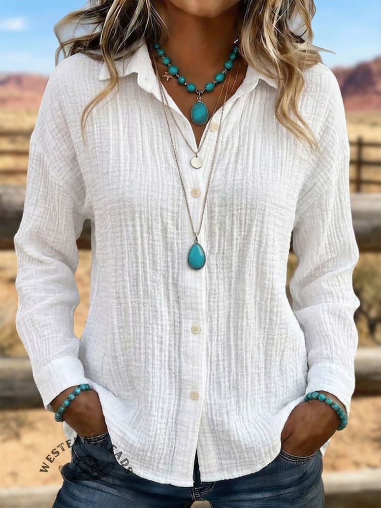 Vintage Art Patchwork Cotton And Linen Shirt - Image 2