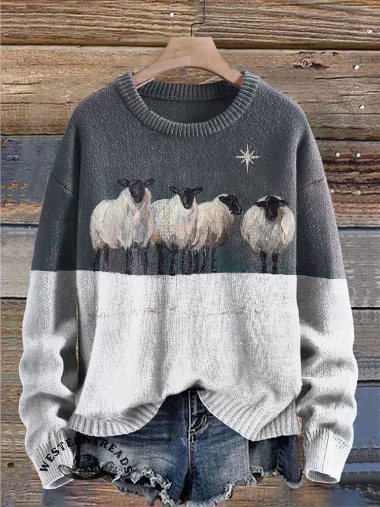 Vintage Art Print Casual Cotton Sweatshirt - Image 4