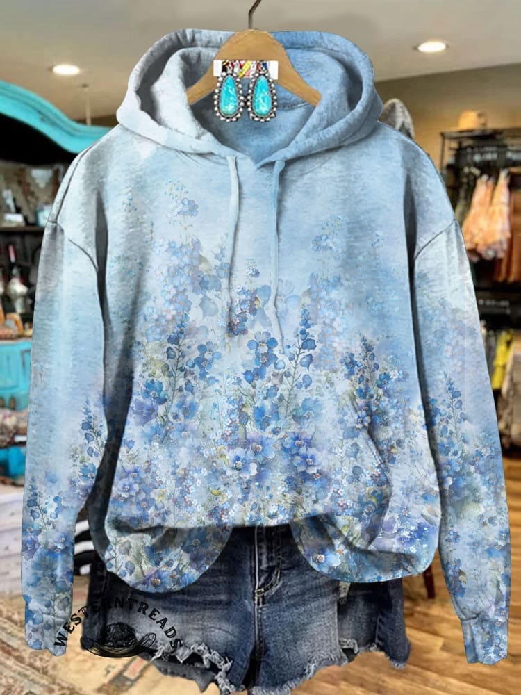 Vintage Art Print Casual Cotton Sweatshirt - Image 2