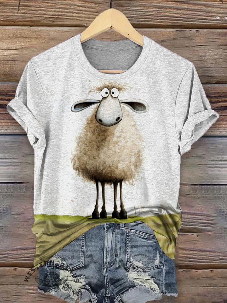 Vintage Art Print Classic Short-sleeved T-shirt