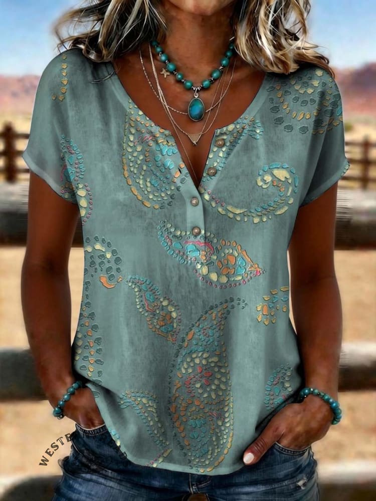 Vintage Art Print Classic Short-sleeved T-shirt