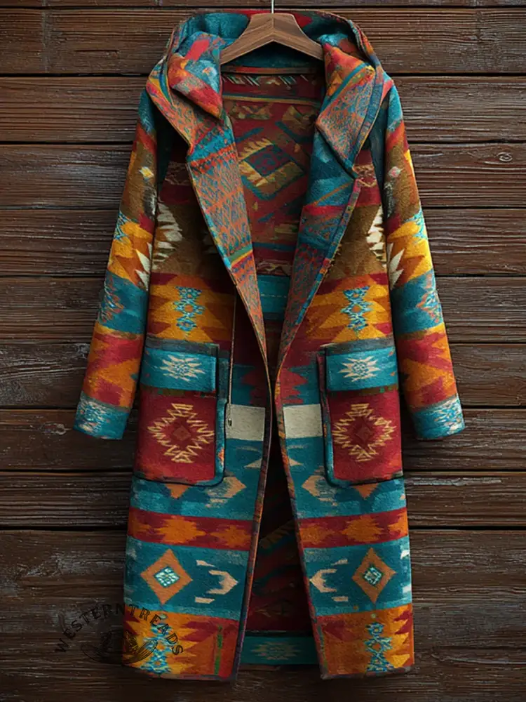 High quality✨Vintage Aztec Western Art Print Casual Jacket - Image 2