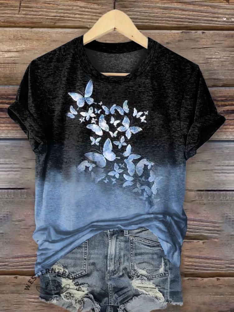 Vintage Butterfly Art Print T-shirt