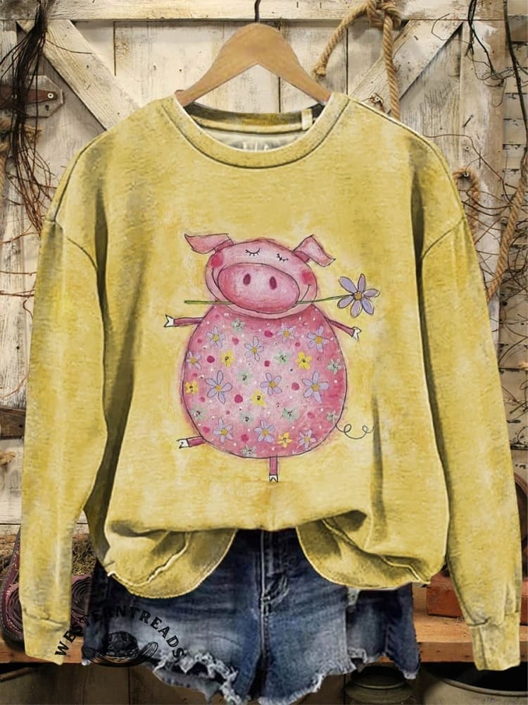 Vintage Farm Animal Art Print T-shirt - Image 3