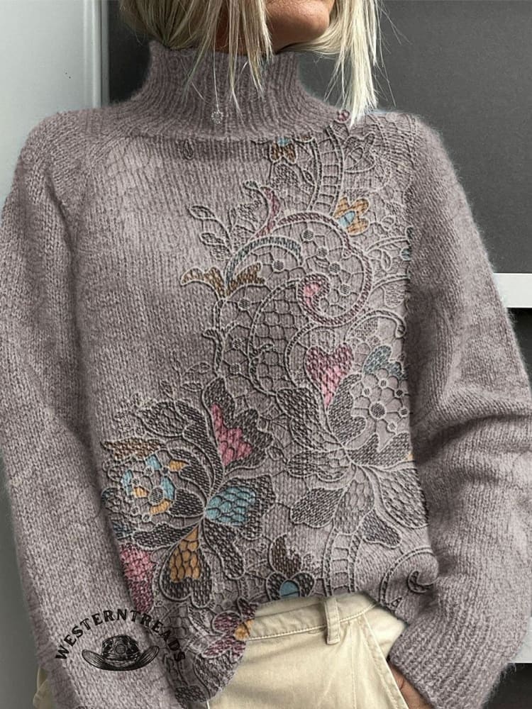 🔥Hot Sale🔥Vintage Floral Art Print Casual Sweatshirt - Image 4