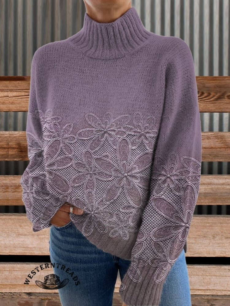 🔥Hot Sale🔥Vintage Floral Art Print Casual Sweatshirt - Image 5