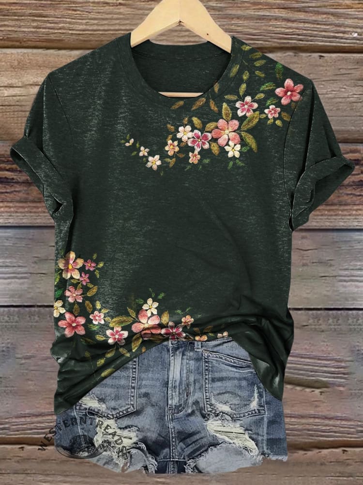 🔥Hot Sale🔥Vintage Floral Print Casual Sweatshirt - Image 2