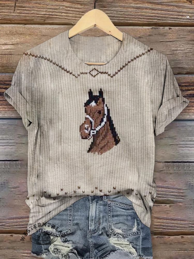 Vintage Horse Art Print T-shirt