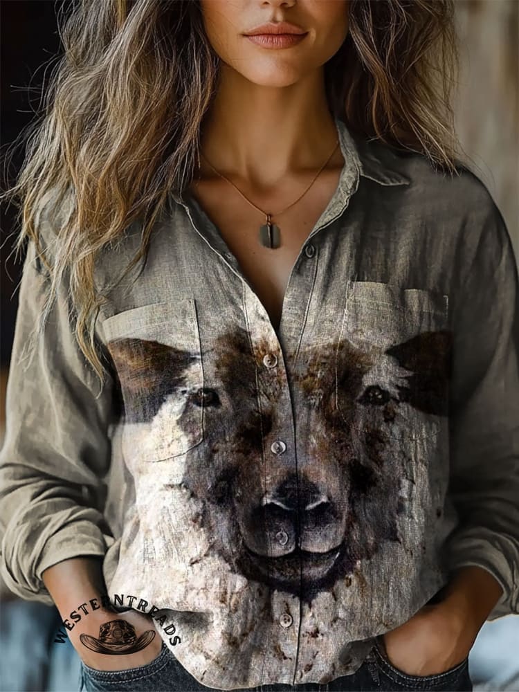 Vintage Lamb Art Print Casual T-shirt - Image 6