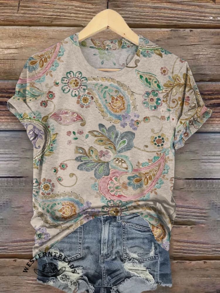 🔥Hot Sale🔥Vintage Paisley Print Sweatshirt - Image 3